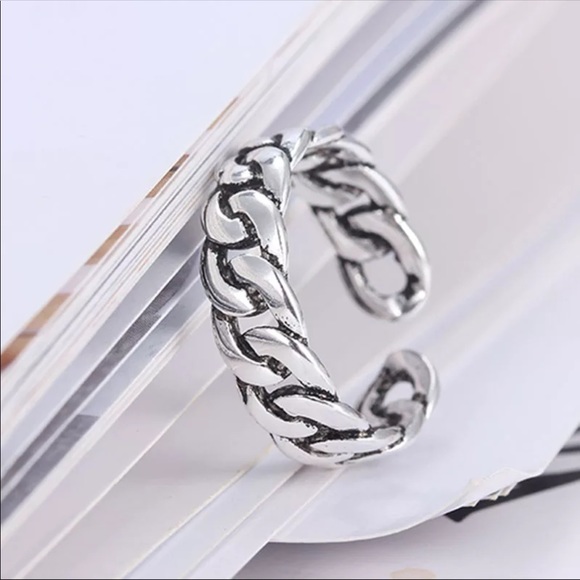 NEW 925 Sterling Silver ring boho adjustable size - Picture 4 of 7